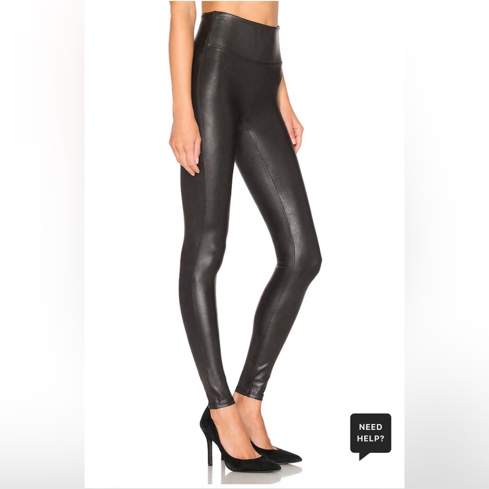 Faux Leather Leggings in Black SPANX